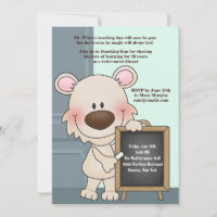 Instructor Hound Teacher's Retirement Invitation