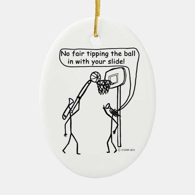 Instrument Basketball Ceramic Ornament (Front)