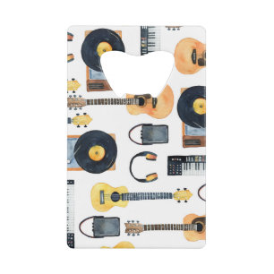 Instruments de musique : aquarelle transparente