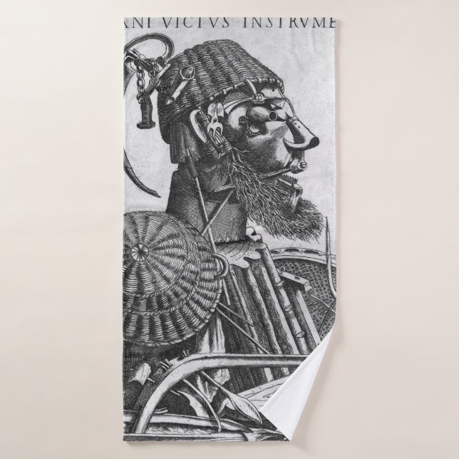 Instruments de subsistance humaine, Arcimboldo (Serviette de bain)