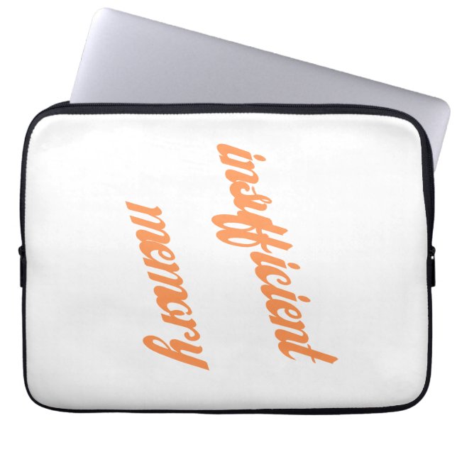 insufficient memory laptop sleeve (Front)