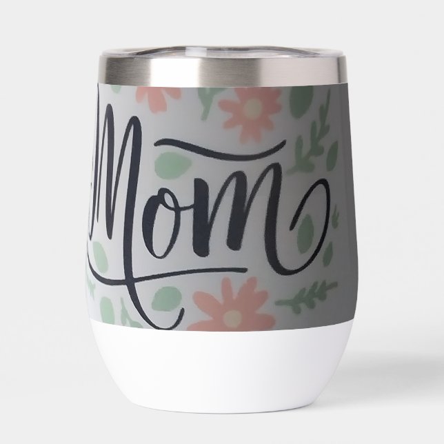 insulated tumbler spells mom (Back)