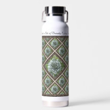 Insulated Water Bottle with Lovely Succulents