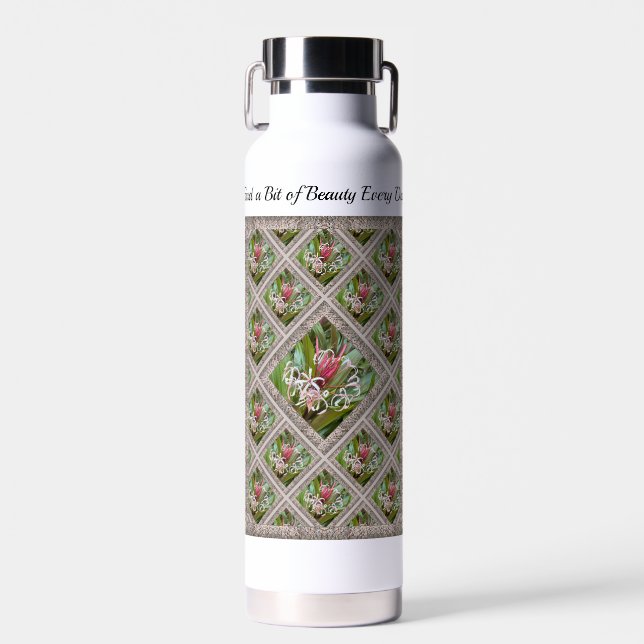 Insulated Water Bottle with Spider Lillies (Front)