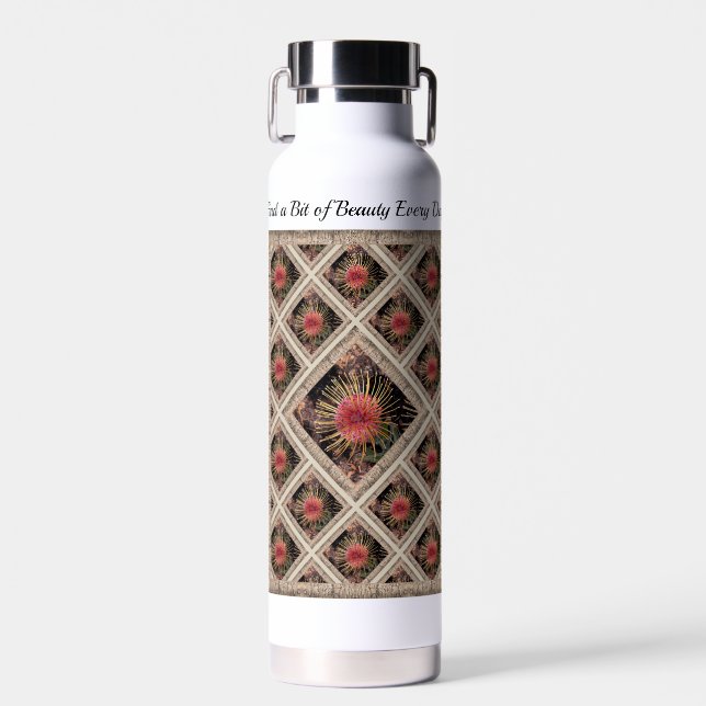 Insulated Water Bottle with Stunning Proteas (Front)