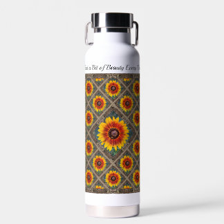 Insulated Water Bottle with Susie's Sunflowers5