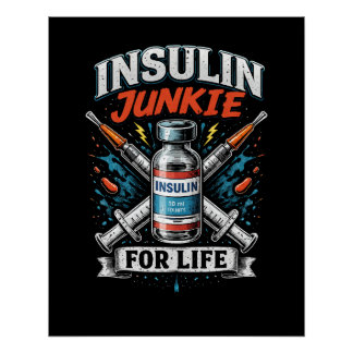 Insulin Junkie For Life Poster