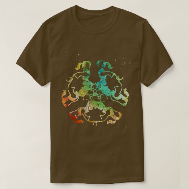 Insulin Structure 10 T-Shirt (Design Front)