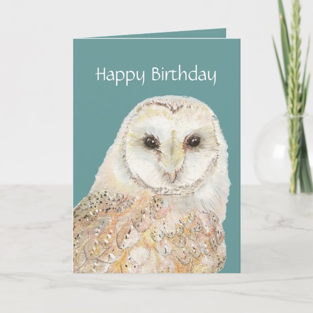 Insulting Cute Owl Birthday Card (Front)