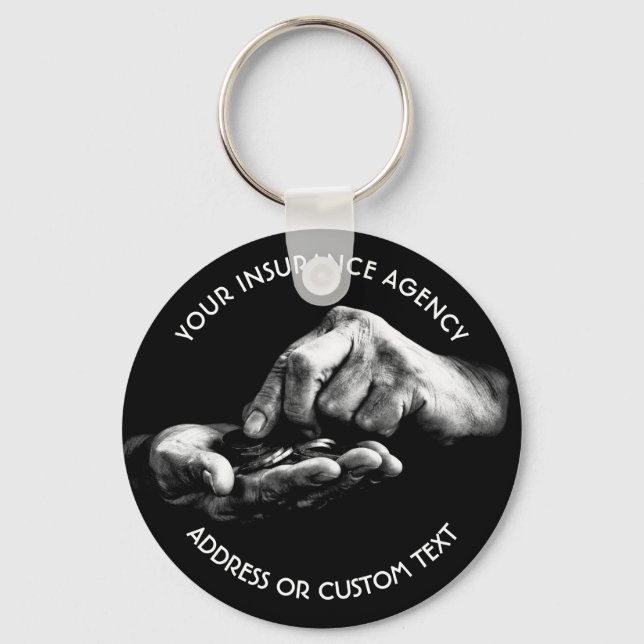 Insurance Agency Owner Or Insurance Company Agent Keychain (Front)