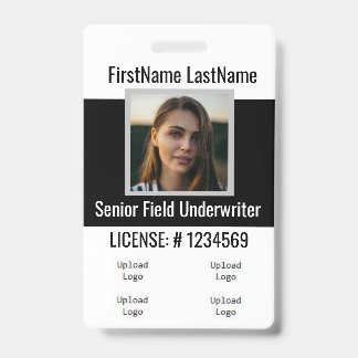 Insurance Agent Badge Front and Back Same