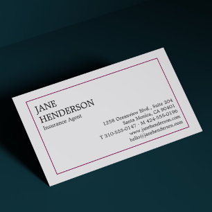 Insurance Agent Business Card Printable Design