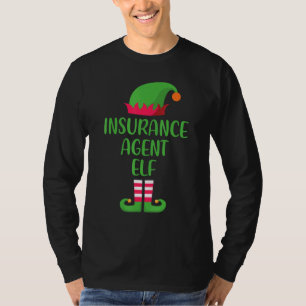 Insurance Agent Elf Christmas Family Matching Grou T-Shirt