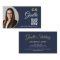 Insurance Agent Navy Blue Gold Photo QR Code 