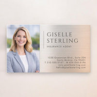 Insurance Agent Photo Brushed Metal