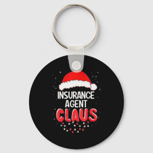 Insurance Agent Santa Claus Christmas Matching Cos Keychain