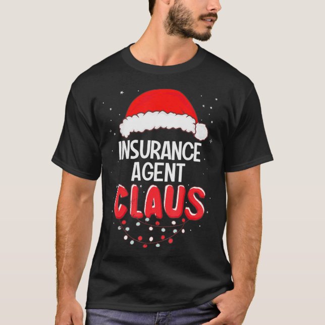 Insurance Agent Santa Claus Christmas Matching Cos T-Shirt (Front)