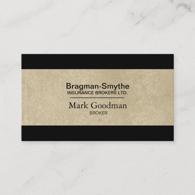 Insurance Broker Business Card - Simple Texture (Front)
