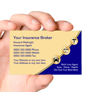 Insurance Broker Business Cards