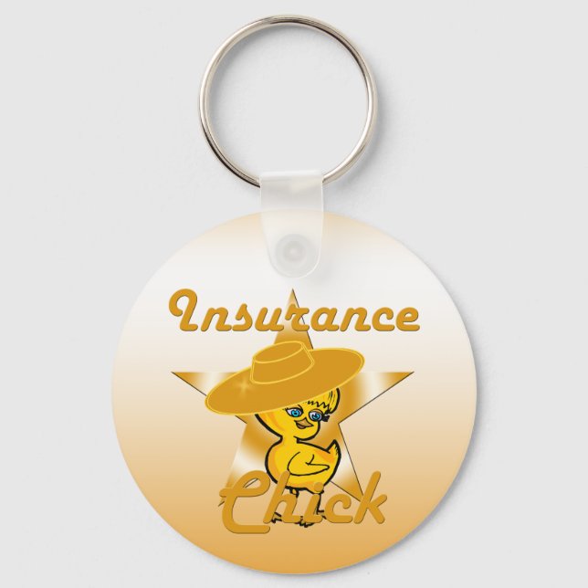 Insurance Chick #10 Keychain (Front)