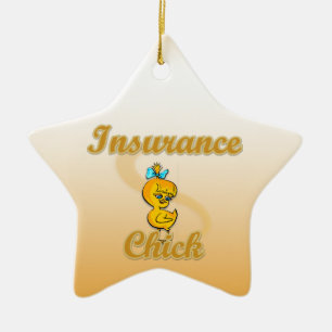 Insurance Chick Ceramic Ornament