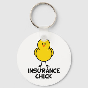 Insurance Chick Keychain