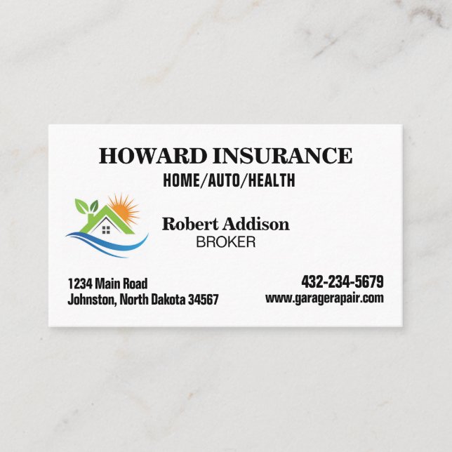 Insurance Company Business Card (Front)