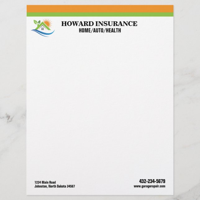 Insurance Company Letterhead (Front)