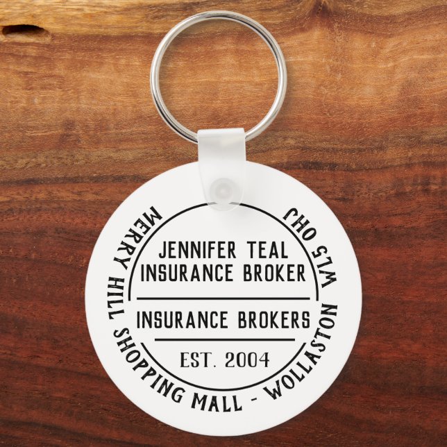 Insurance Company Promotional Keychain (Back)