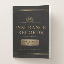 Insurance Records 3 Ring Binder