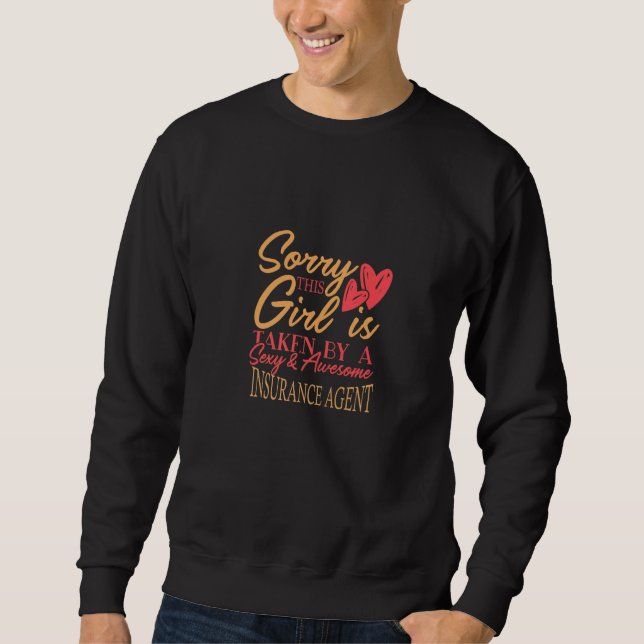 Insurance representative work job, husband, wife,  sweatshirt (Front)