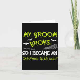 Insurance Sales Agent Halloween Costume Shirt Card