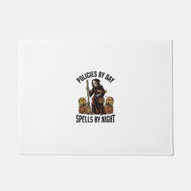 Insurance Witch Shirt Funny Halloween Agent Graphi Doormat (Front)