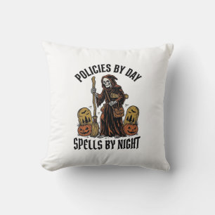 Insurance Witch Shirt Funny Halloween Agent Graphi Throw Pillow
