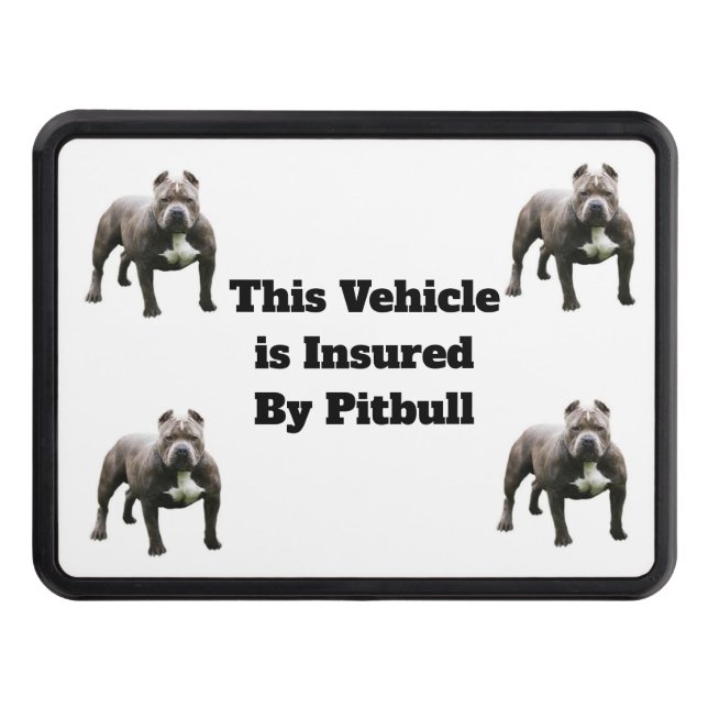 Insured By Pitbull Trailer Hitch Cover (Front)