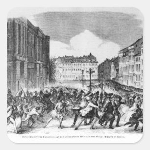 Insurrection in Berlin Square Sticker