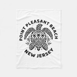 Int Pleasant Beach New Jersey Nj Boy Girl Men Wome Fleece Blanket