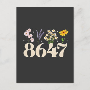 intage 8647, Anti Trump, Floral Feminist, Subtle Postcard