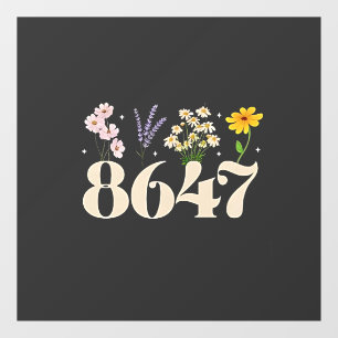 intage 8647, Anti Trump, Floral Feminist, Subtle  Window Cling