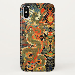 intage Chinese Dragon Textile Print Asian Art Case-Mate iPhone Case