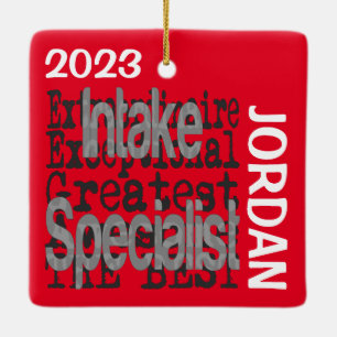 Intake Specialist Extraordinaire CUSTOM Ceramic Ornament