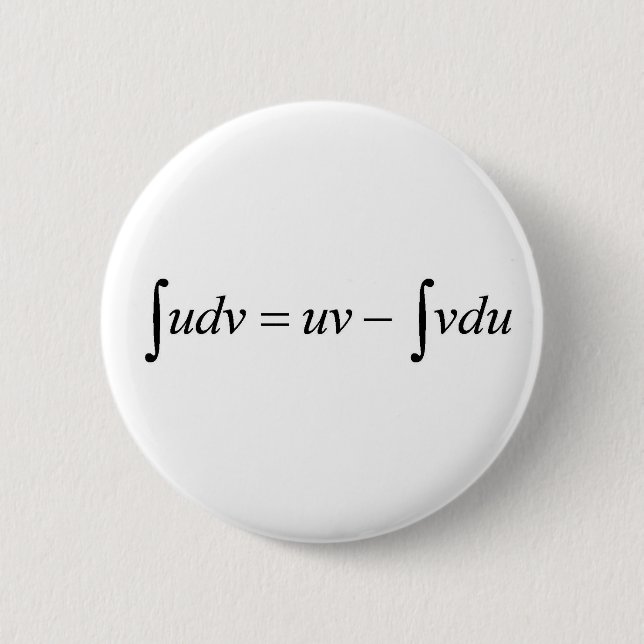 Integral Calculus 2 Inch Round Button (Front)