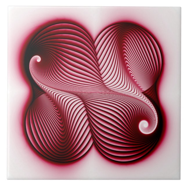 Integral red shape tile (Front)