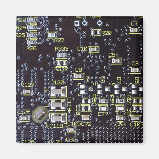 Integrated Circuit Board On A Magnet (Front)