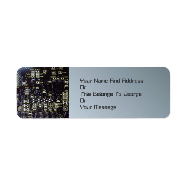 Integrated Circuit Board Return Address Labels (Front)