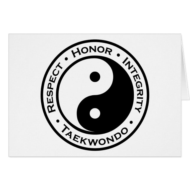 Intégrité le Taekwondo d'honneur de respect (Devant horizontal)