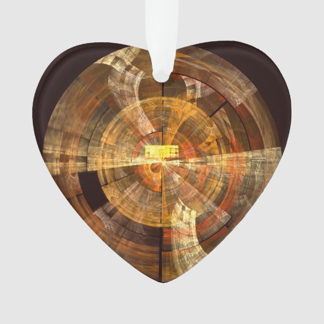 Integrity Abstract Art Acrylic Heart Ornament (Front)