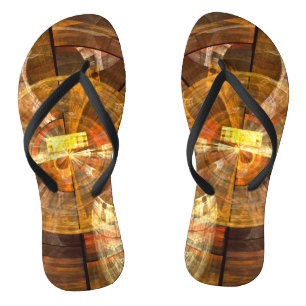 Integrity Abstract Art Flip Flops