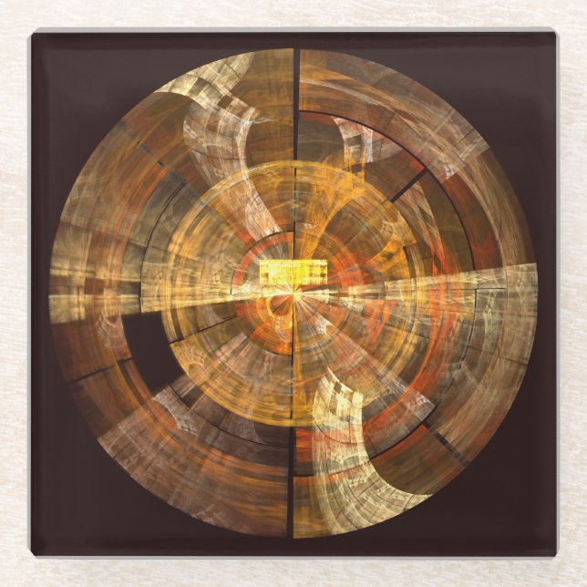 Integrity Abstract Art Glass Coaster (Front)