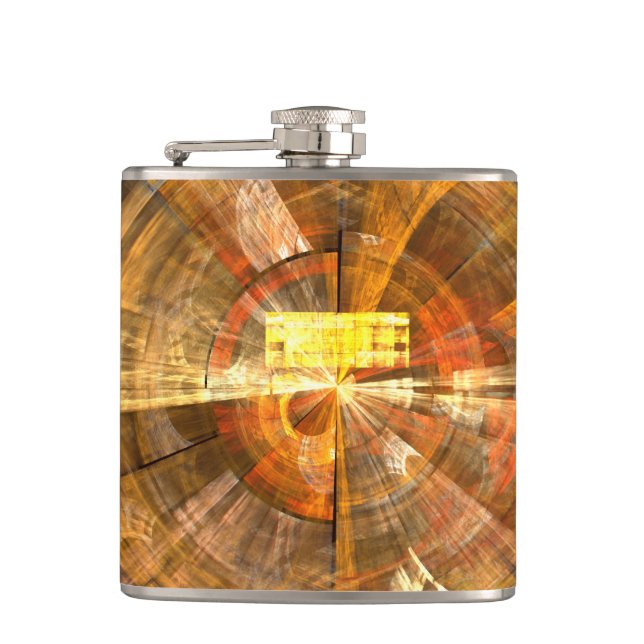 Integrity Abstract Art Hip Flask (Front)